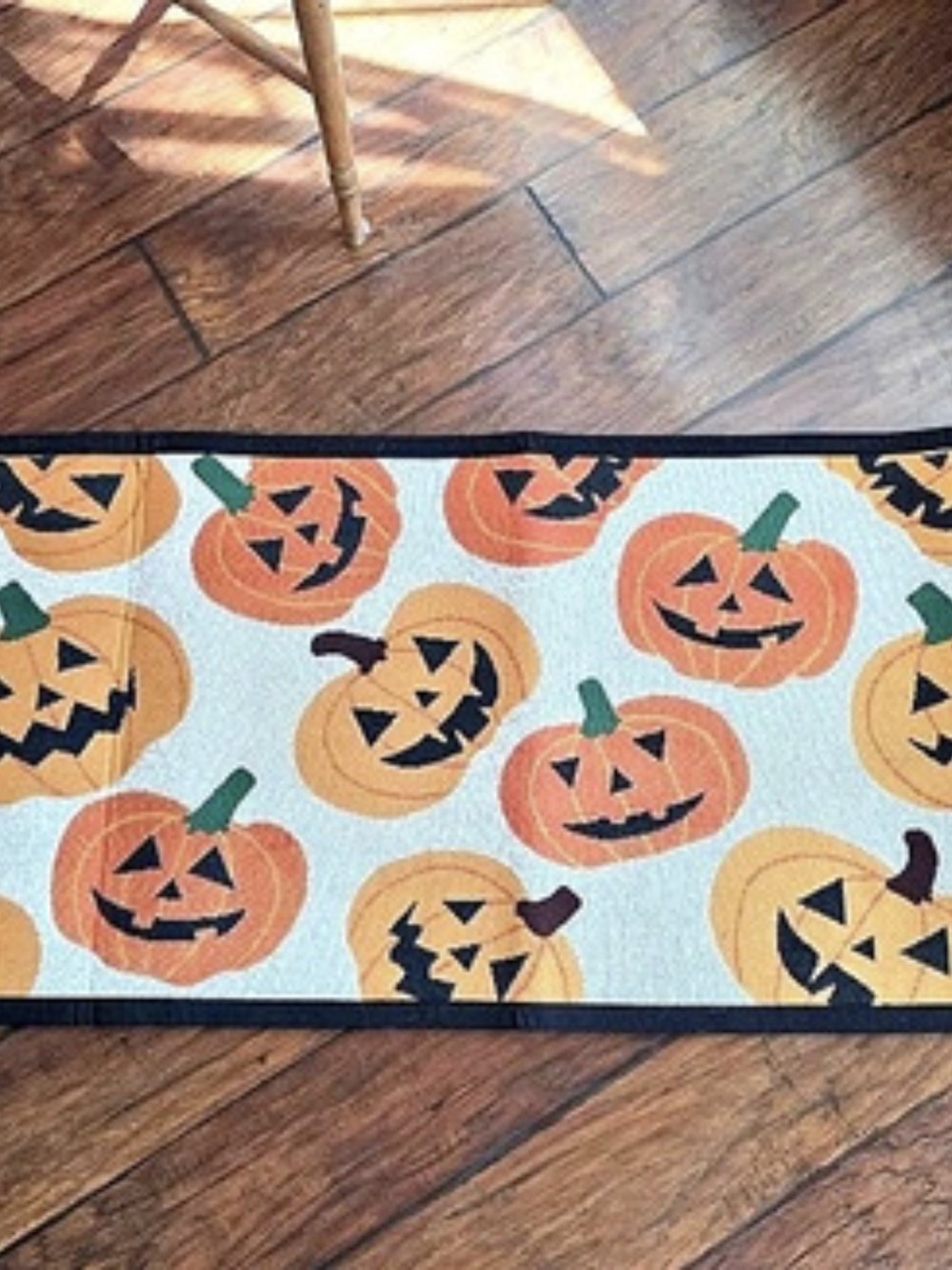 Waverly Pumpkin Halloween Holiday Decor Mat 22"x60"